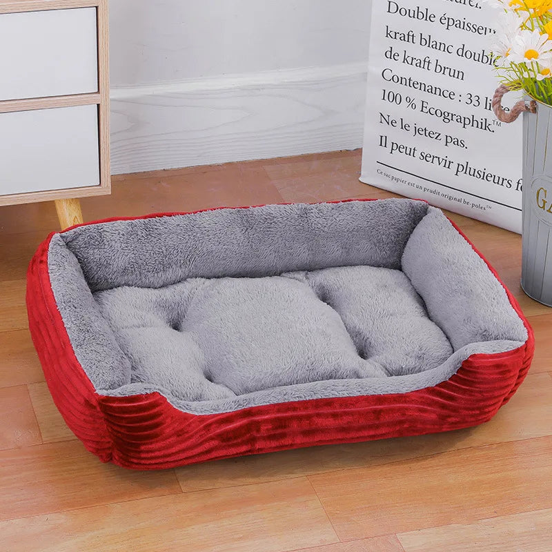 ImportAllied™ Color Square Winter Soft Warm House for Dog Bed for Dog Mat Waterproof Cat Bed Pet Bed for Large Medium Small Dog House