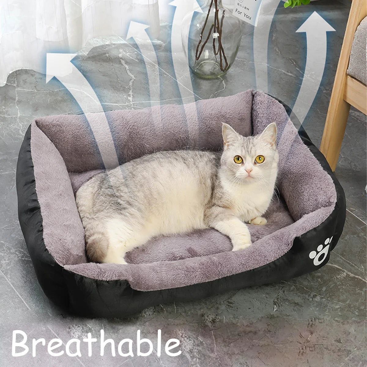 ImportAllied™ Color Square Winter Soft Warm House for Dog Bed for Dog Mat Waterproof Cat Bed Pet Bed for Large Medium Small Dog House