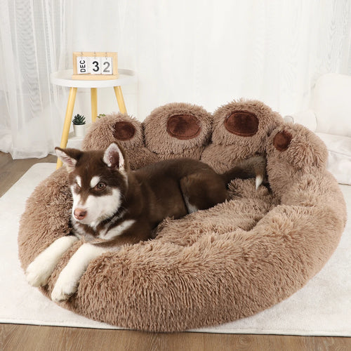 ImportAllied Fluffy Dog Bed  Plush Pet Bed Sofa Basket 