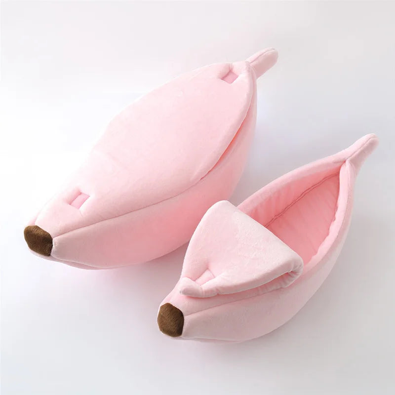 ImportAllied™ Banana Cat Bed House Funny Cute Cozy Cat Mat Beds Warm Durable Portable Pet Basket Kennel Dog Cushion Cat Supplies Multicolor