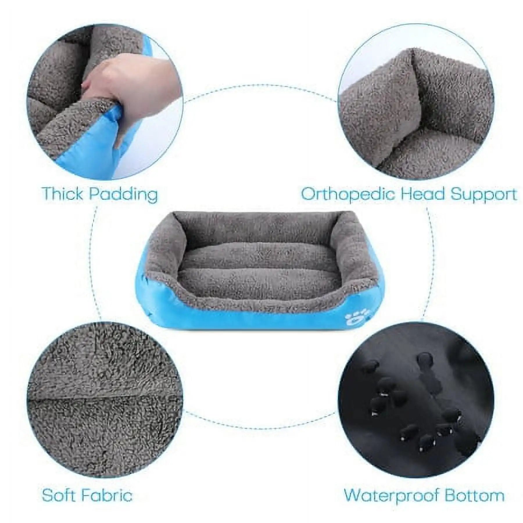 ImportAllied™ Color Square Winter Soft Warm House for Dog Bed for Dog Mat Waterproof Cat Bed Pet Bed for Large Medium Small Dog House
