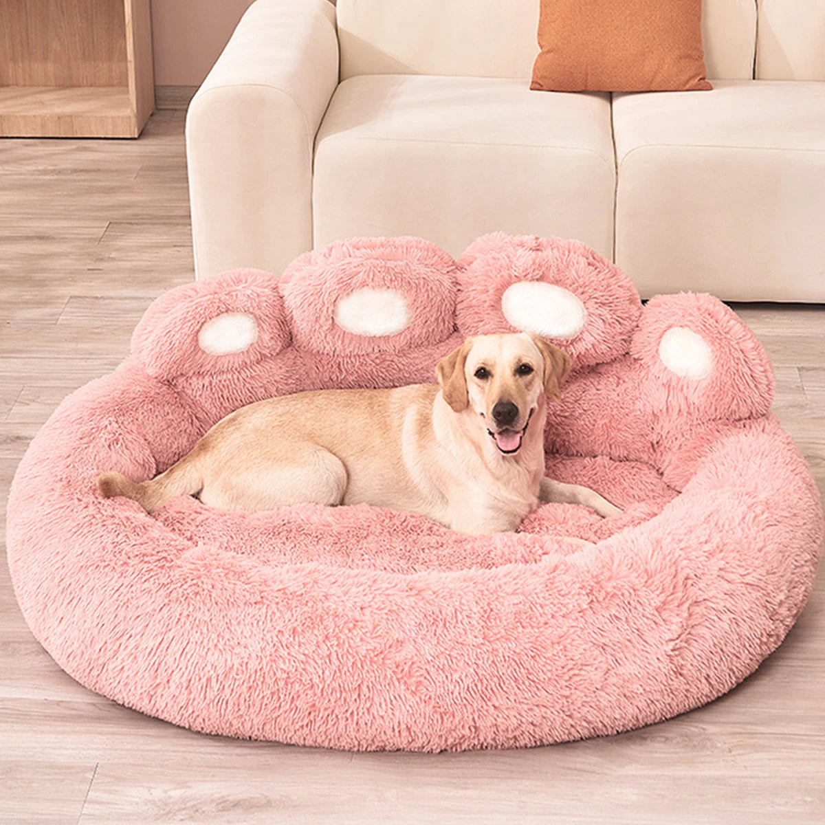 ImportAllied Fluffy Dog Bed  Plush Pet Bed Sofa Basket 