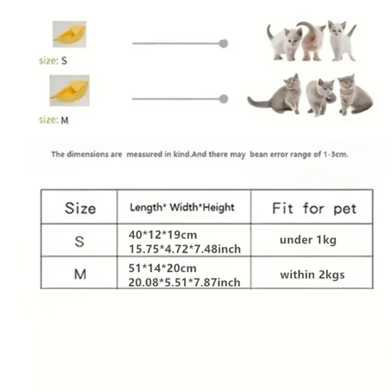 ImportAllied™ Banana Cat Bed House Funny Cute Cozy Cat Mat Beds Warm Durable Portable Pet Basket Kennel Dog Cushion Cat Supplies Multicolor