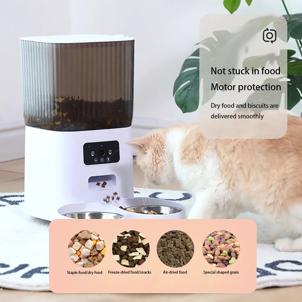 ImportAllied Smart Automatic Cat Feeder – 5L Food Dispenser with WiFi & Camera Options, Programmable Feeding for Cats