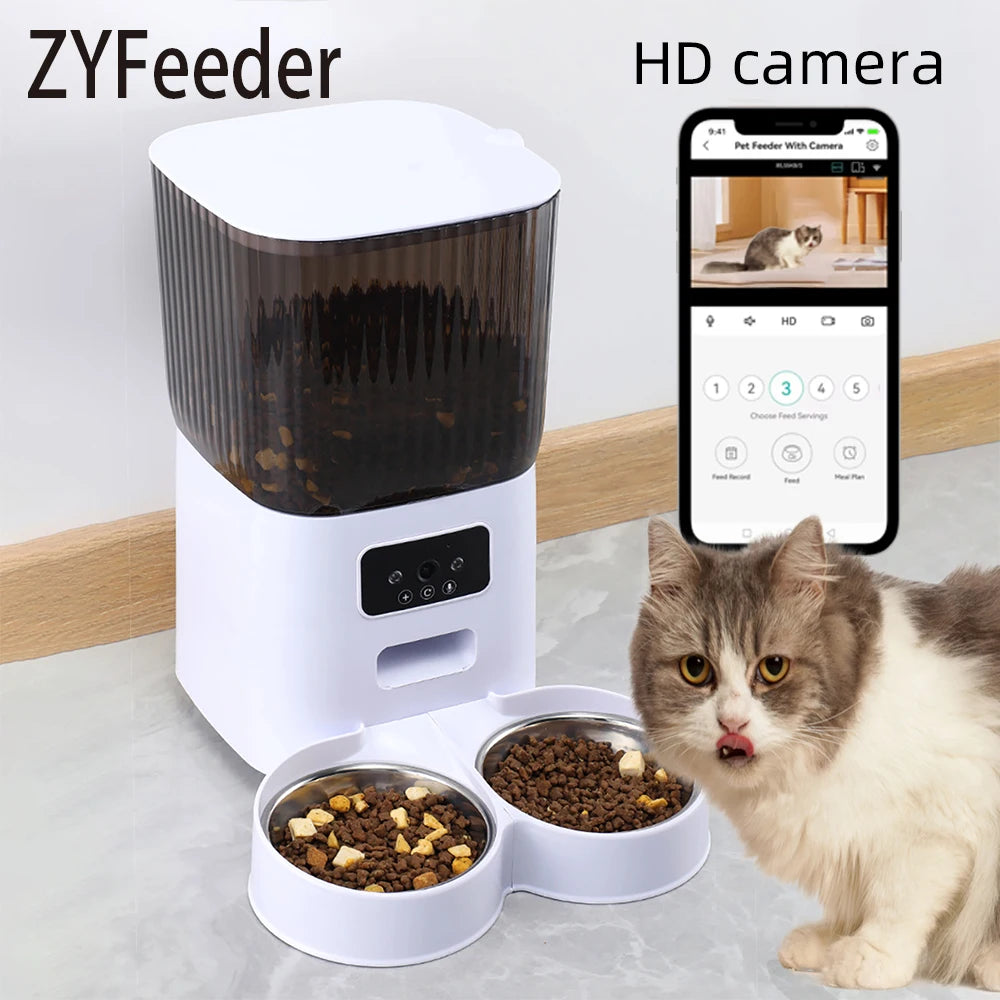 ImportAllied Smart Automatic Cat Feeder – 5L Food Dispenser with WiFi & Camera Options, Programmable Feeding for Cats