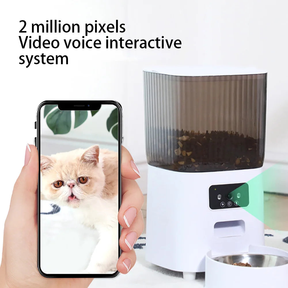 ImportAllied Smart Automatic Cat Feeder – 5L Food Dispenser with WiFi & Camera Options, Programmable Feeding for Cats